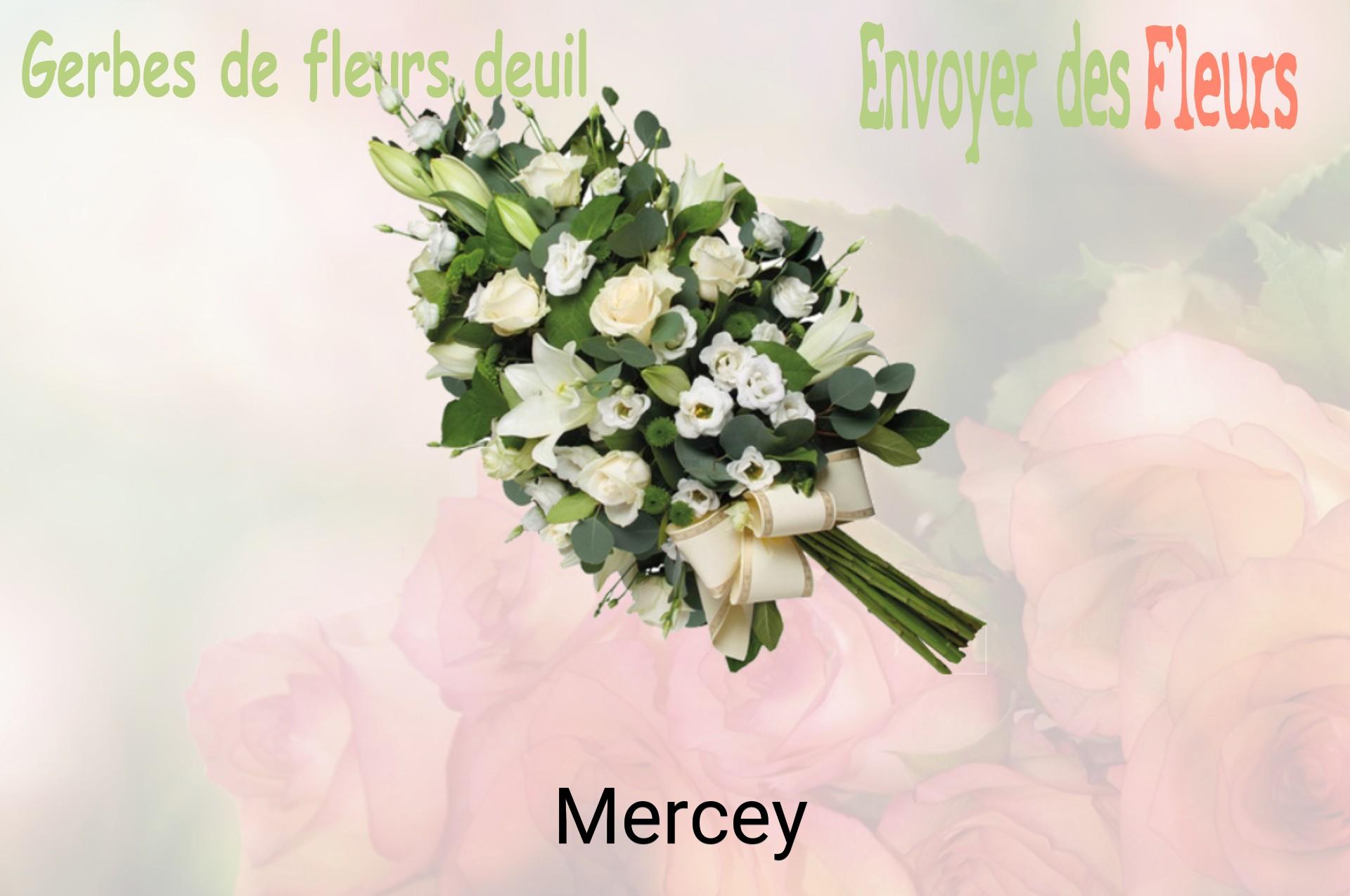 Gerbe de fleurs de deuil livrée à Mercey